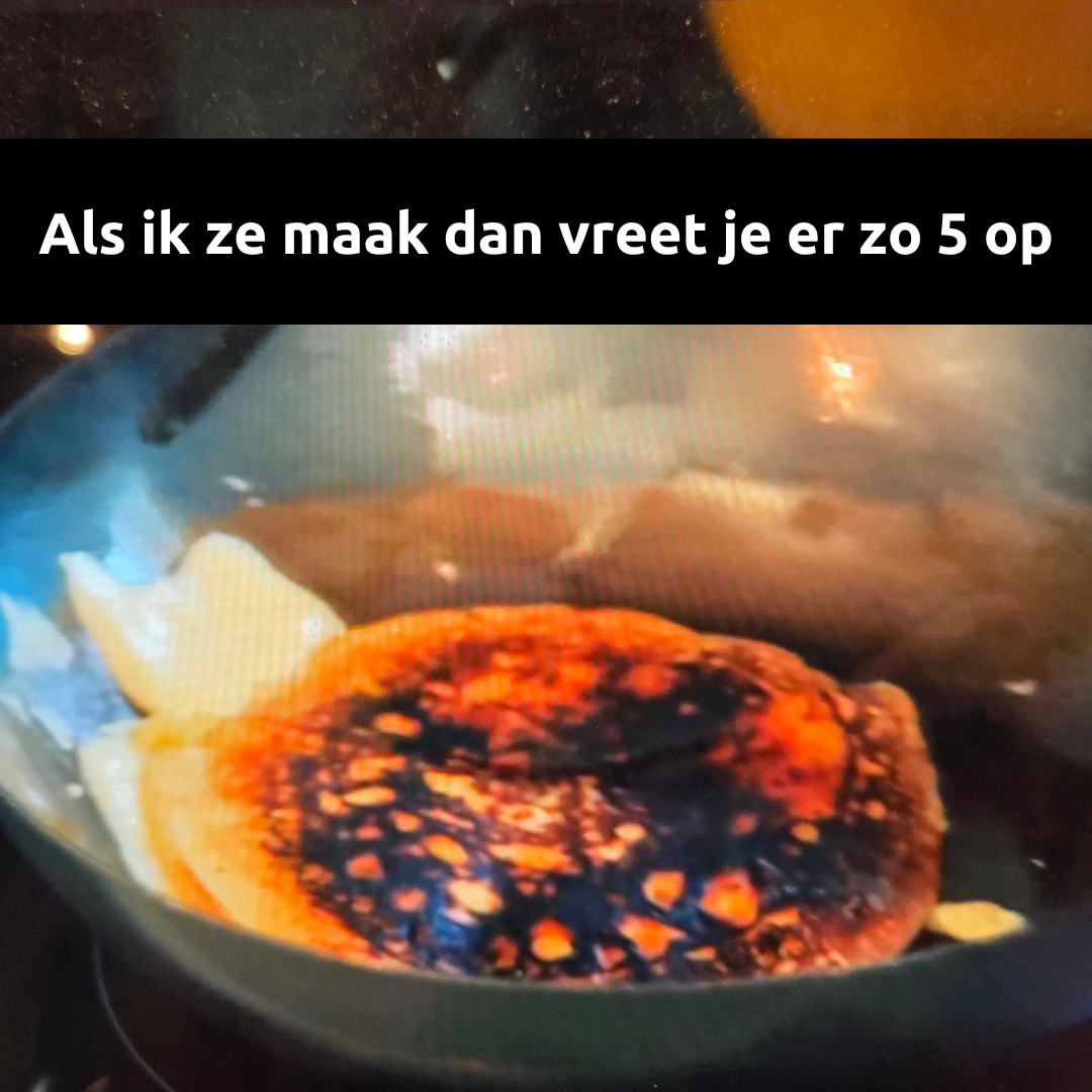 de zwarte pannenkoeken van Hans