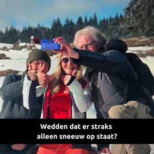 Selfie in de sneeuw