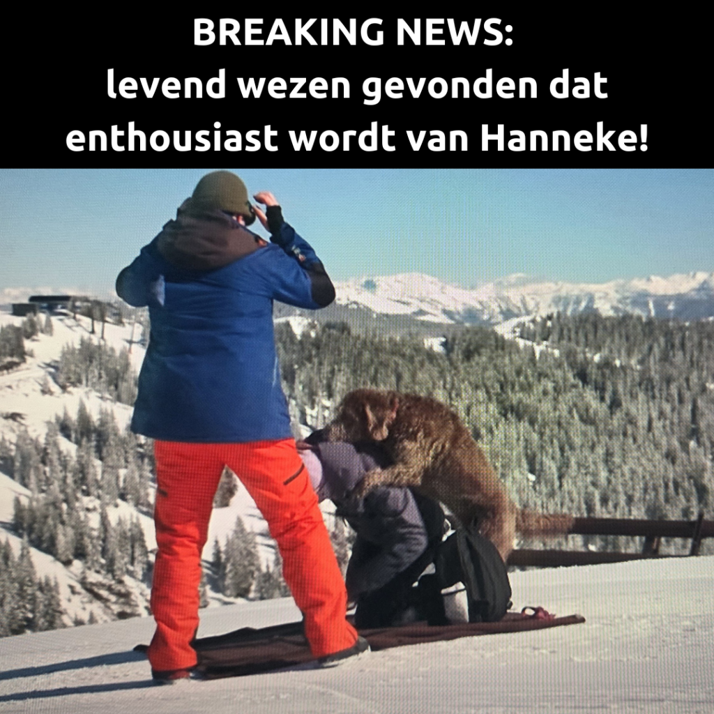 Hond springt Hanneke in de nek