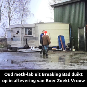 Yvonne loopt met Anne naar zijn rommelschuur