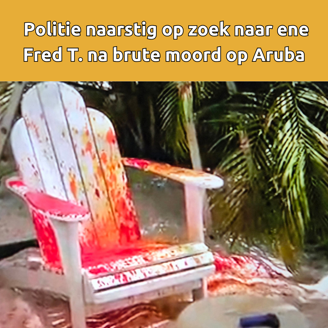 stoel met rode verf